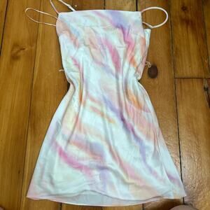 Pink and white tie dye